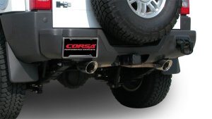 Hummer H3 Performance Exhaust - Dual Rear Exit - CORSA Performance - Sport Cat Back - Polished - `06-`08